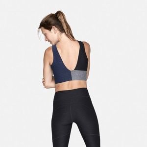 Outdoor Voices Venus Crop Bra- Navy, Charcoal NWOT